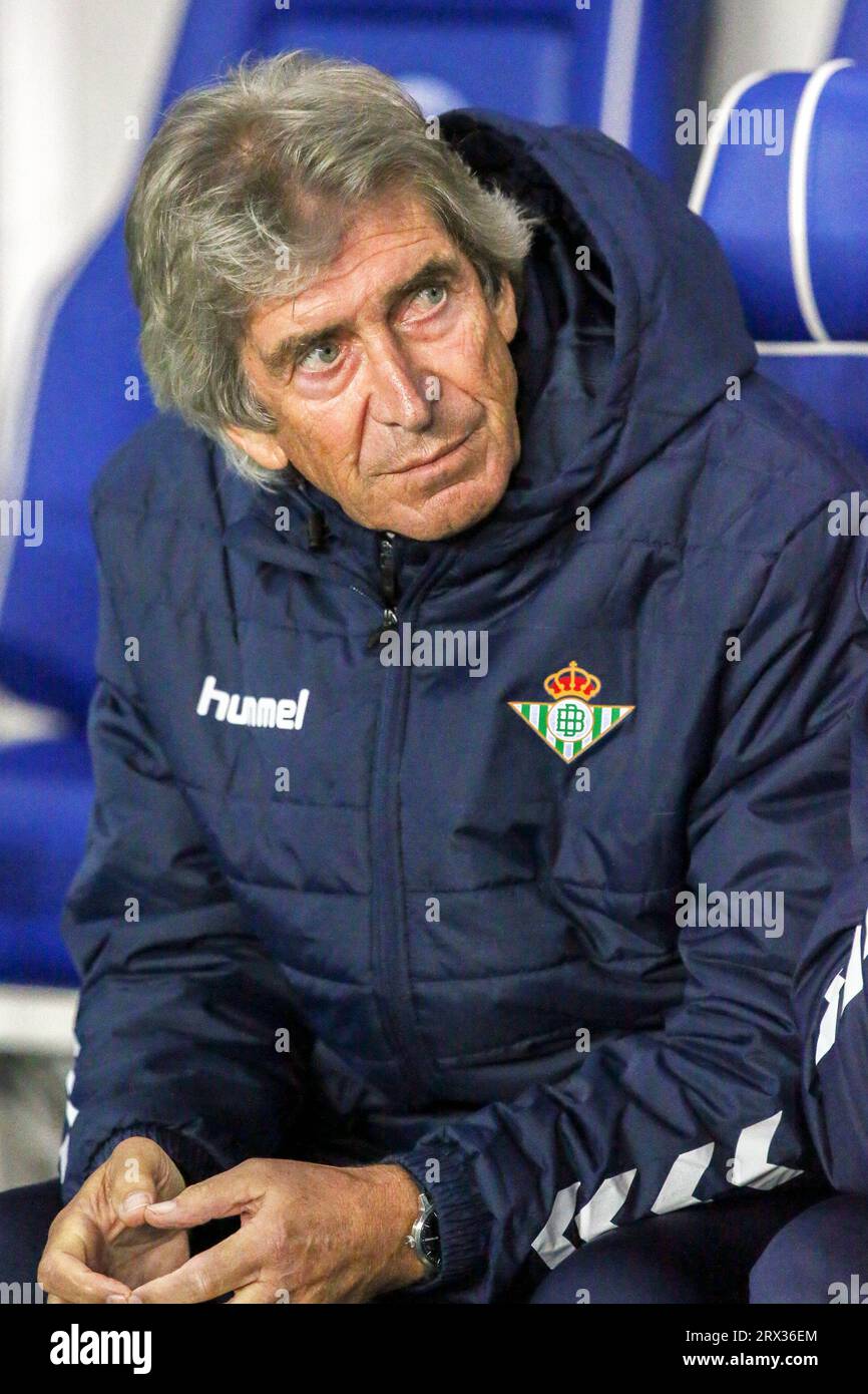 MANUEL PELLEGRINI, manager of the Spanish football team, Real Betis