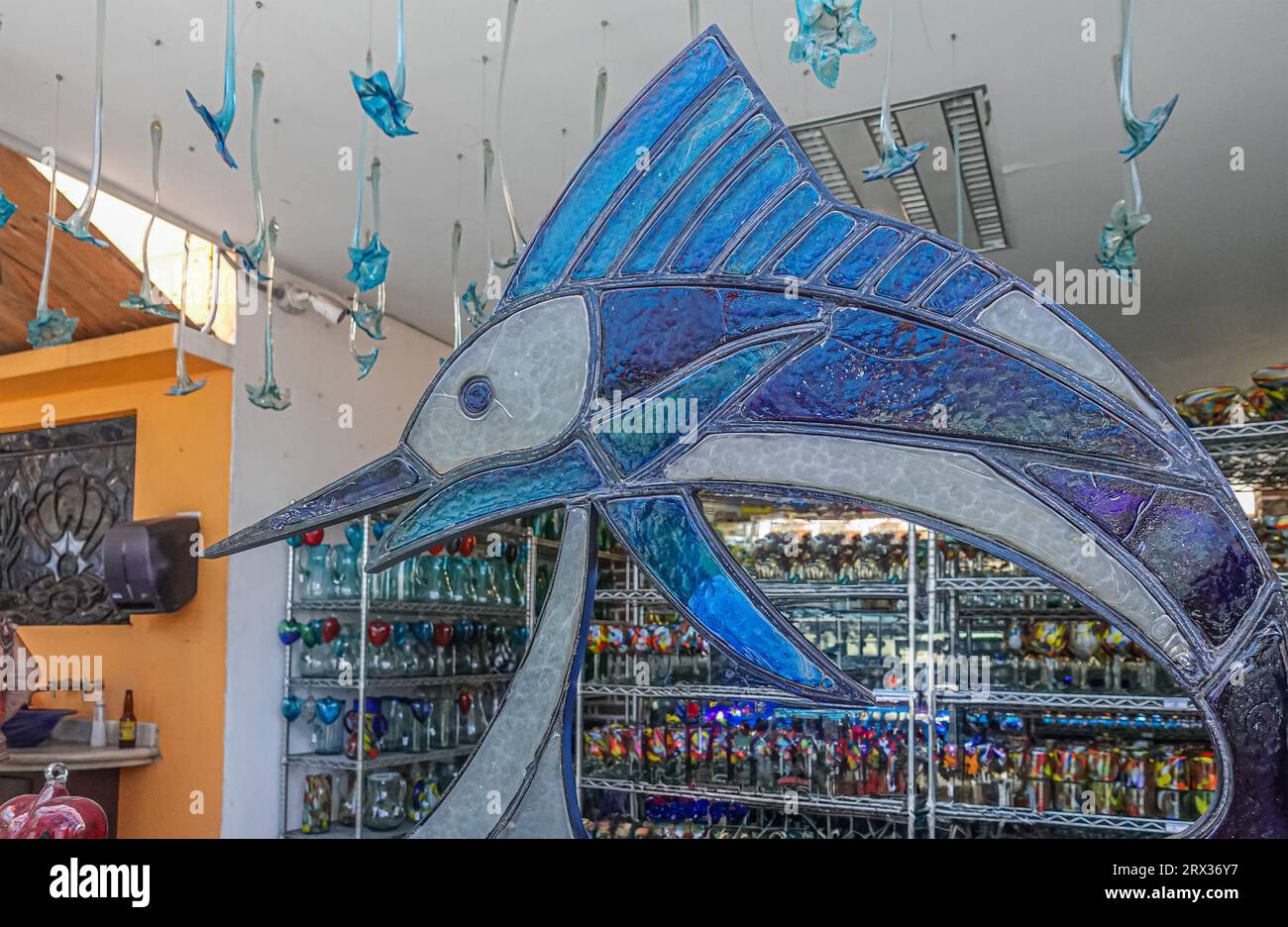 Mexico, Cabo San Lucas July 16, 2023 La Fabrica de Vidrio Soplado
