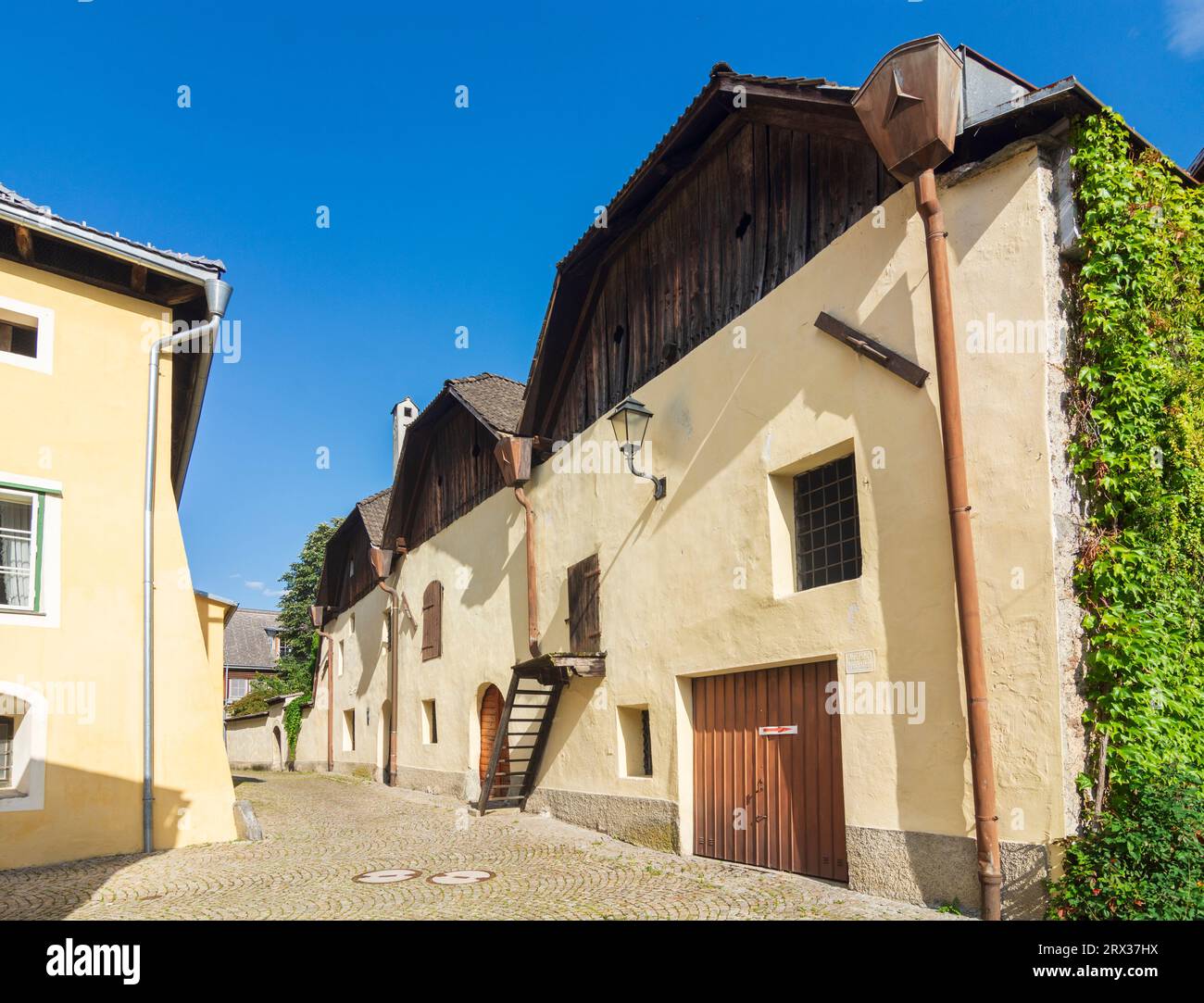 Gmünd in Kärnten: Old town houses in Nationalpark Hohe Tauern, Kärnten, Carinthia, Austria Stock Photo
