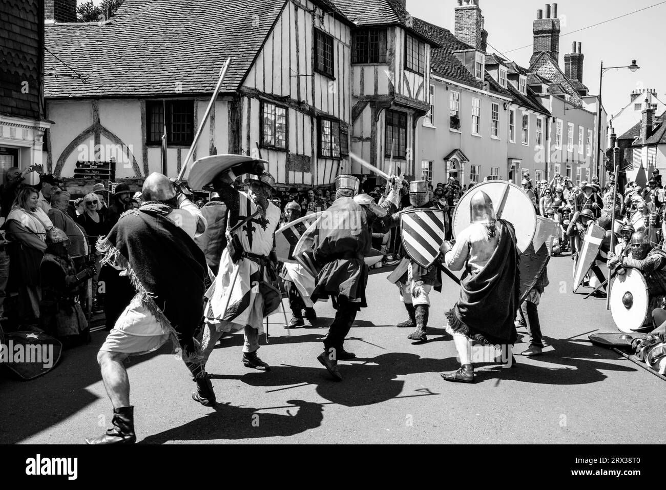 People Dressed In Medieval Costume Take Part In The Annual 1264 Battle