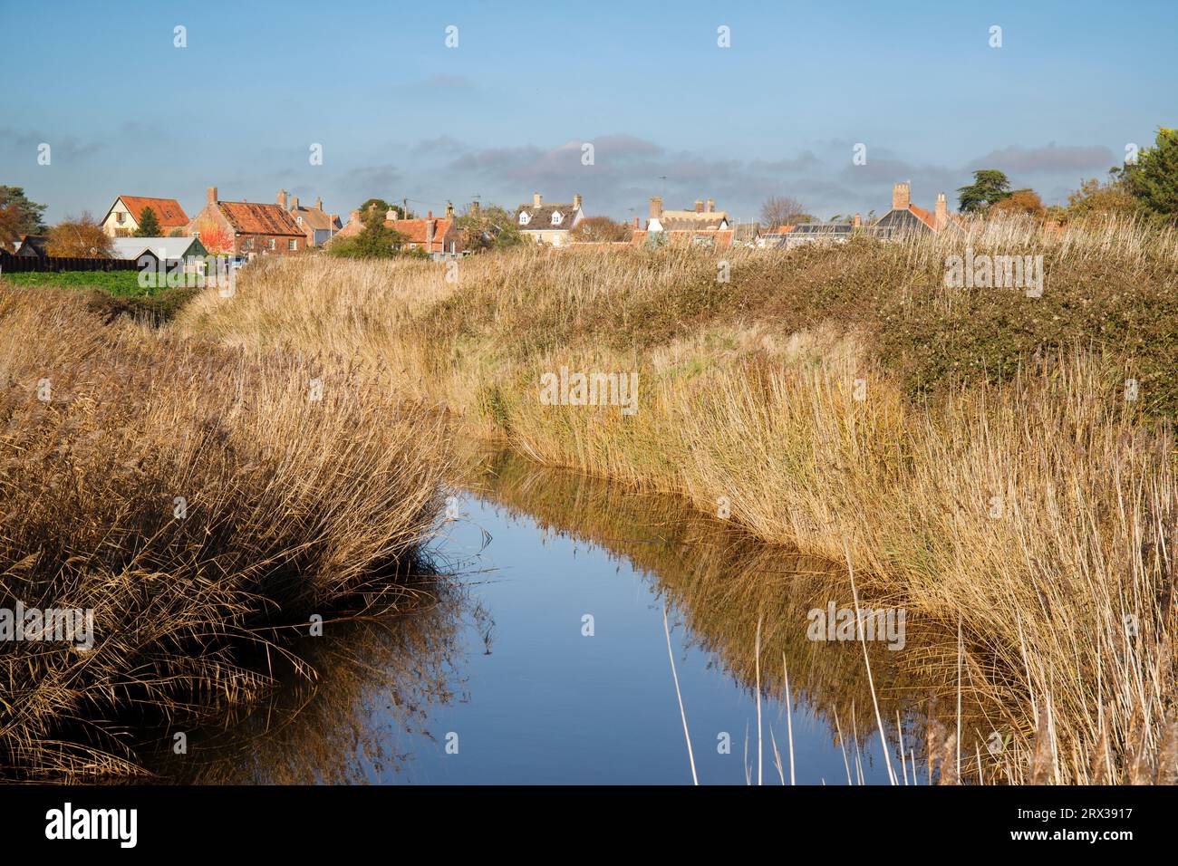 Walberwick beach, Suffolk, site of proposed interconnector electricty cable, Lionlink, with the Netherlands. Stock Photo