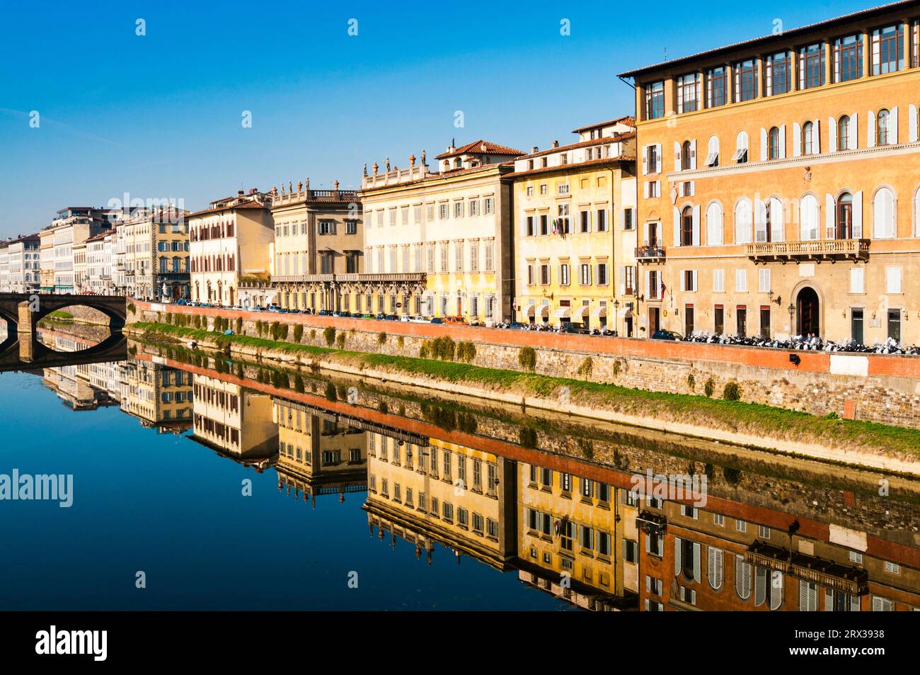 Ponte alla carraia, Lungarno Corsini, Arno River, Firenze, Tuscany, Italy Stock Photo