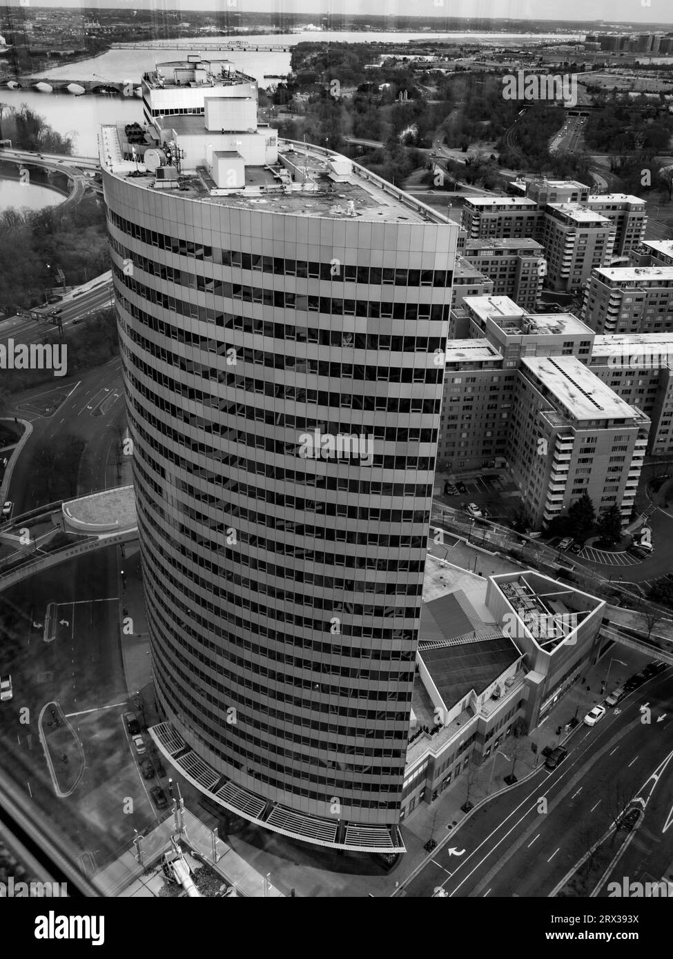 One of the Rosslyn Twin Towers located in Arlington VA. Photo by Liz Roll Stock Photo