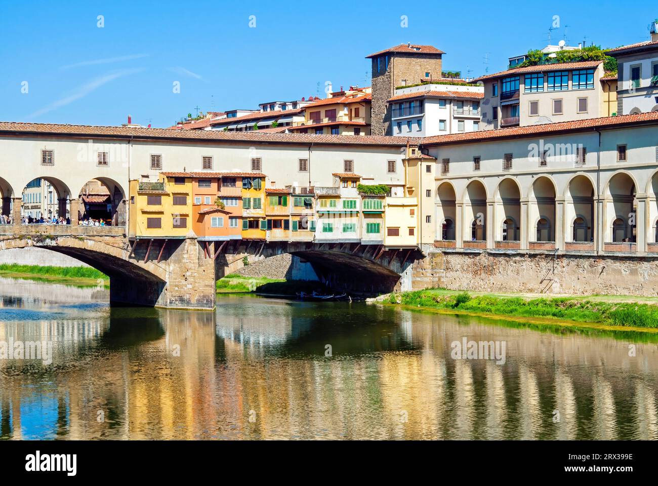 Ponte Vecchio, Arno river, Firenze, Tuscany, Italy, Europe Stock Photo