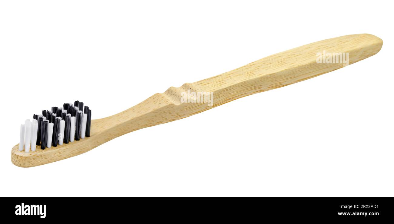 Wooden Bamboo Toothbrush isolated on white background Stock Photo - Alamy