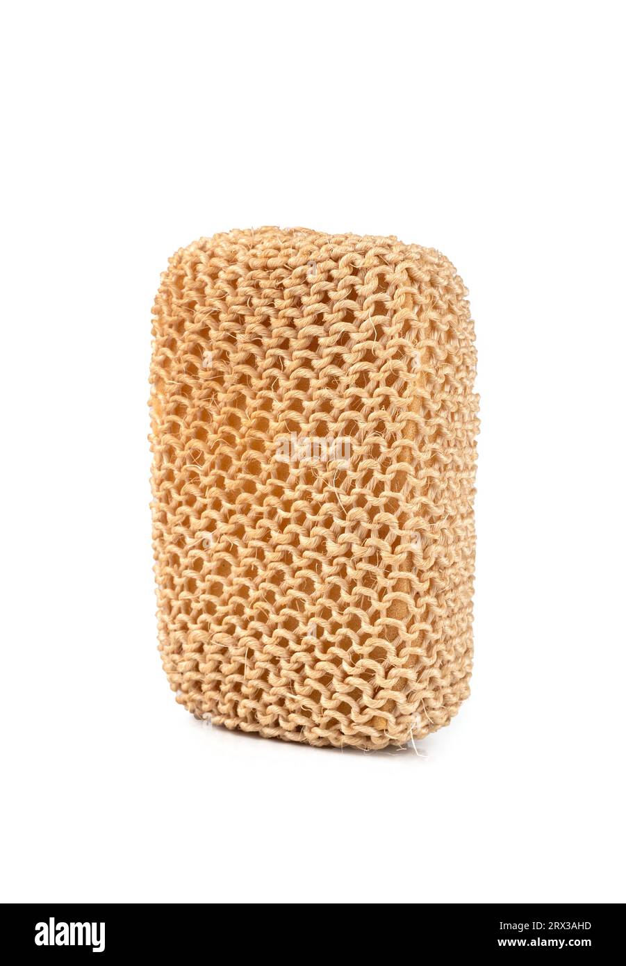 sisal sponge bath isolated on white background Stock Photo