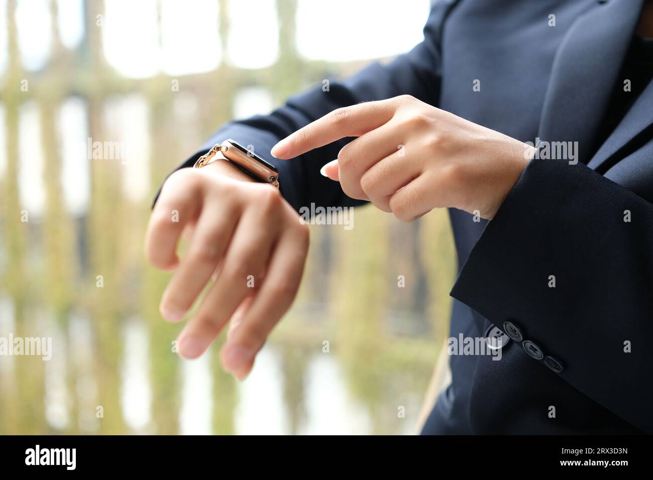 Middle aged man looking smartwatch hi-res stock photography and images ...