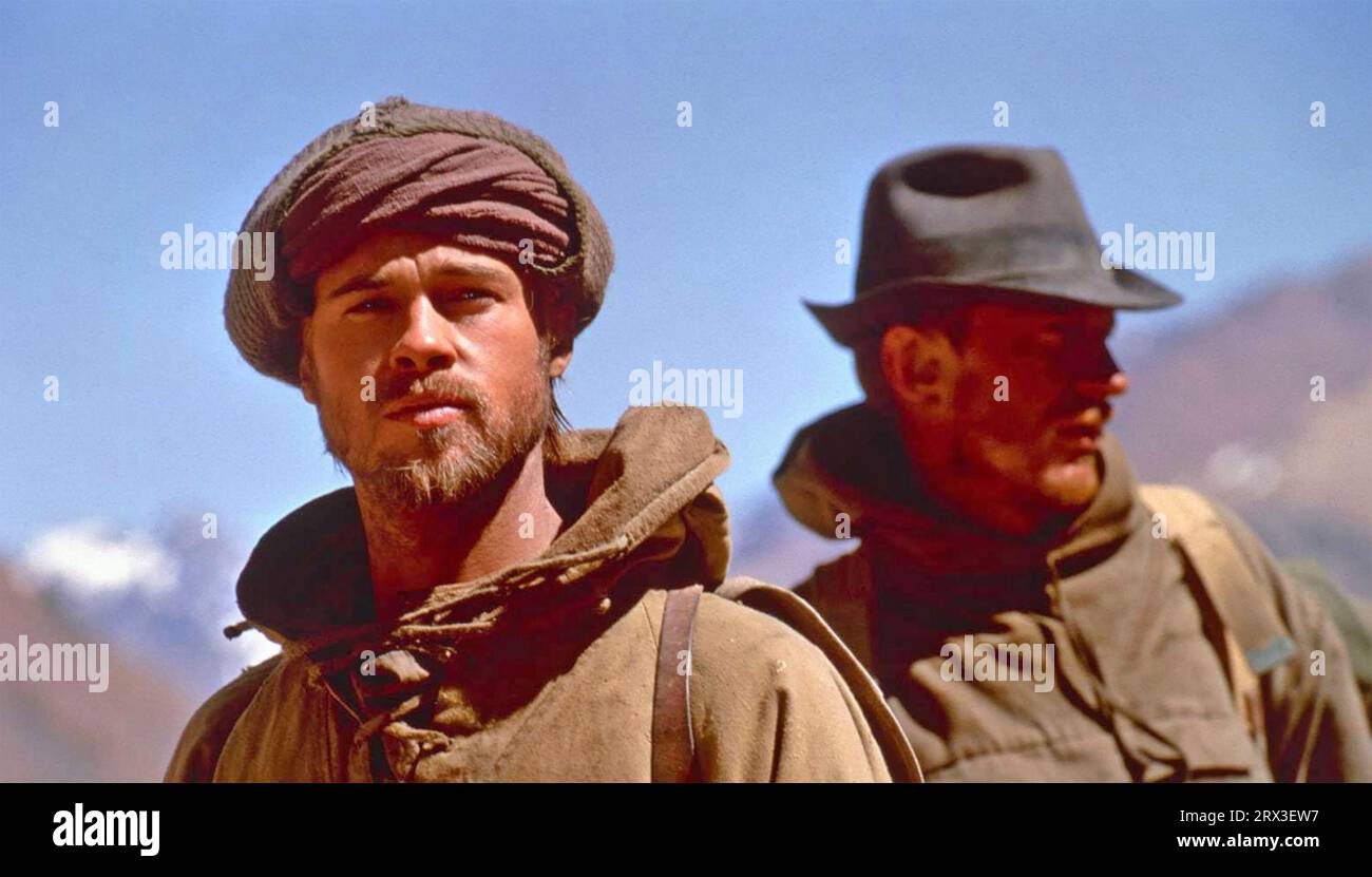 SEVEN YEARS IN TIBET 1997 Sony Pictures Releasing film with Brad Pitt at left and David Thewlis Stock Photo