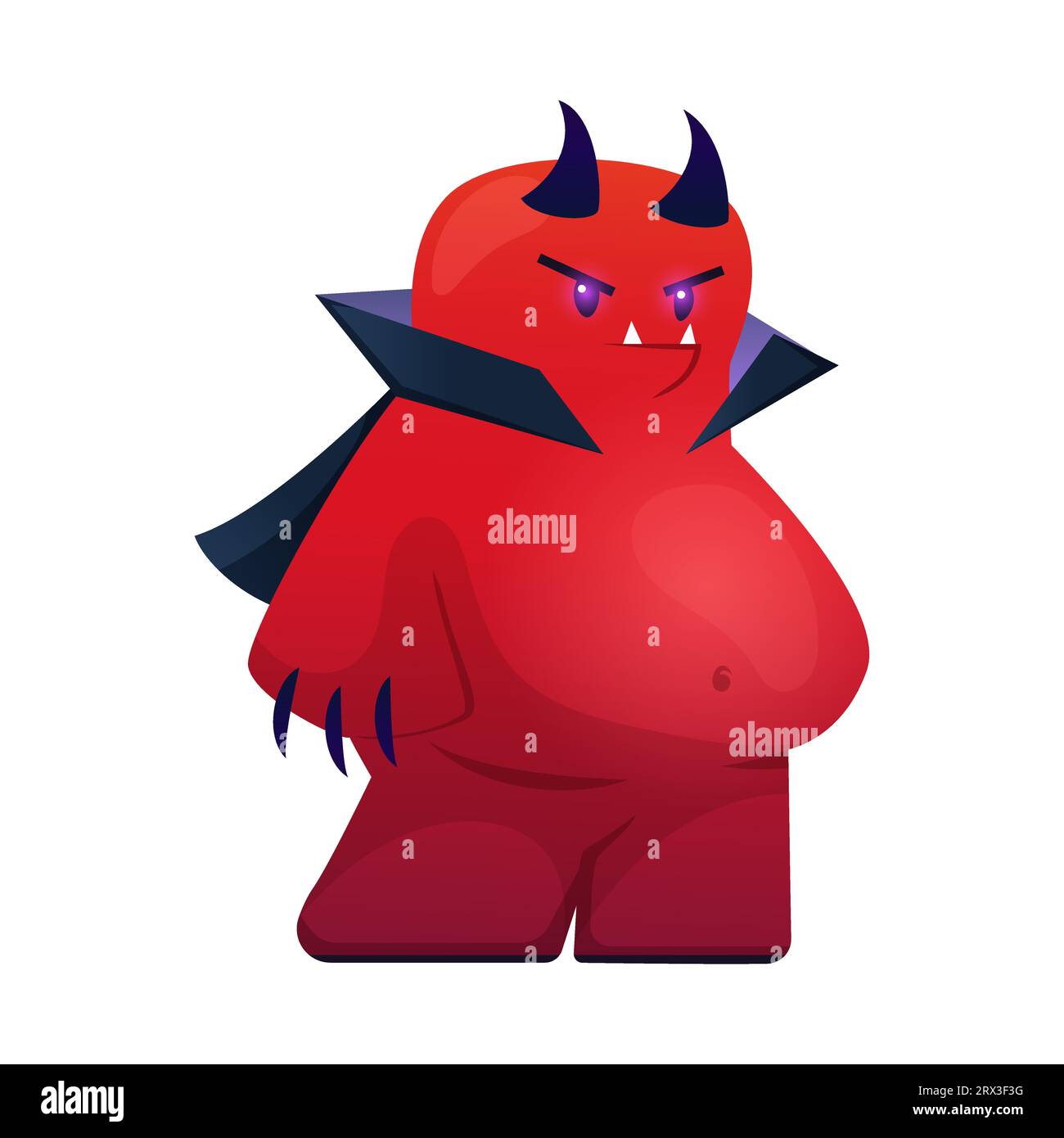 Cute devil character. Cartoon style. Vector Illustration isolated on