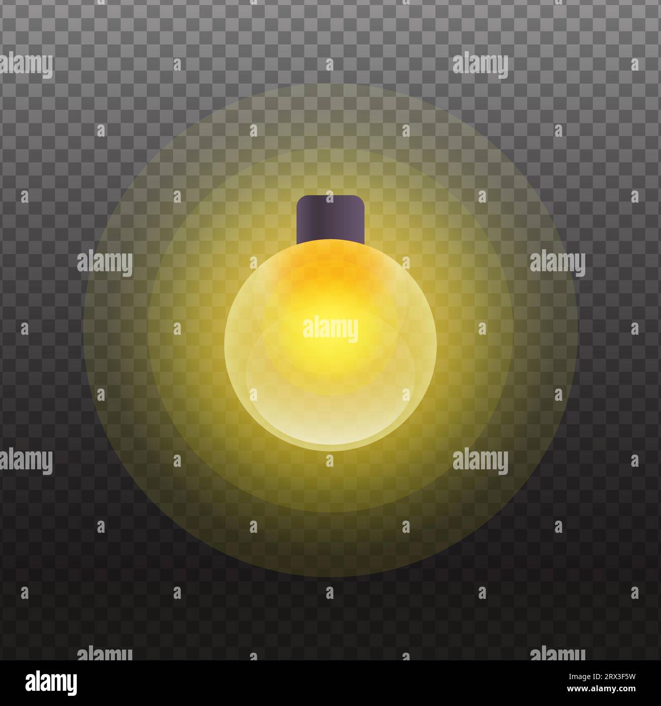 Electric lamp. Isolated on a transparent background. Vector illustration. Stock Vector
