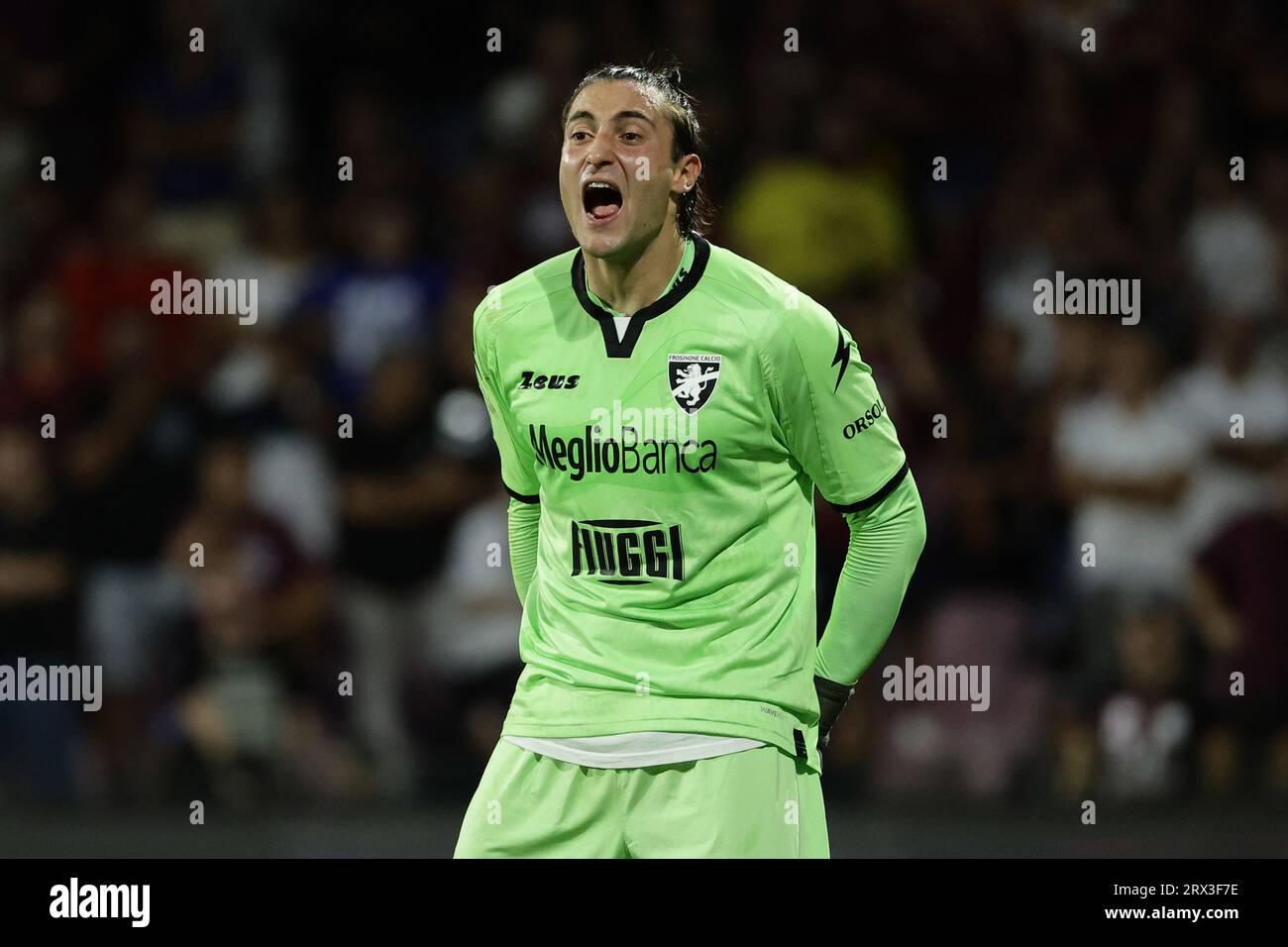 Salerno, Italy. 25th Aug, 2023. Stefano Turati of Frosinone during the Serie A football match between US Salernitana and Frosinone Calcio at Arechi stadium in Salerno (Italy), September 22nd, 2023. Credit: Insidefoto di andrea staccioli/Alamy Live News Stock Photo