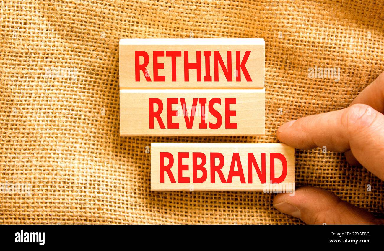 Rethink revise rebrand symbol. Concept word Rethink Revise Rebrand on ...
