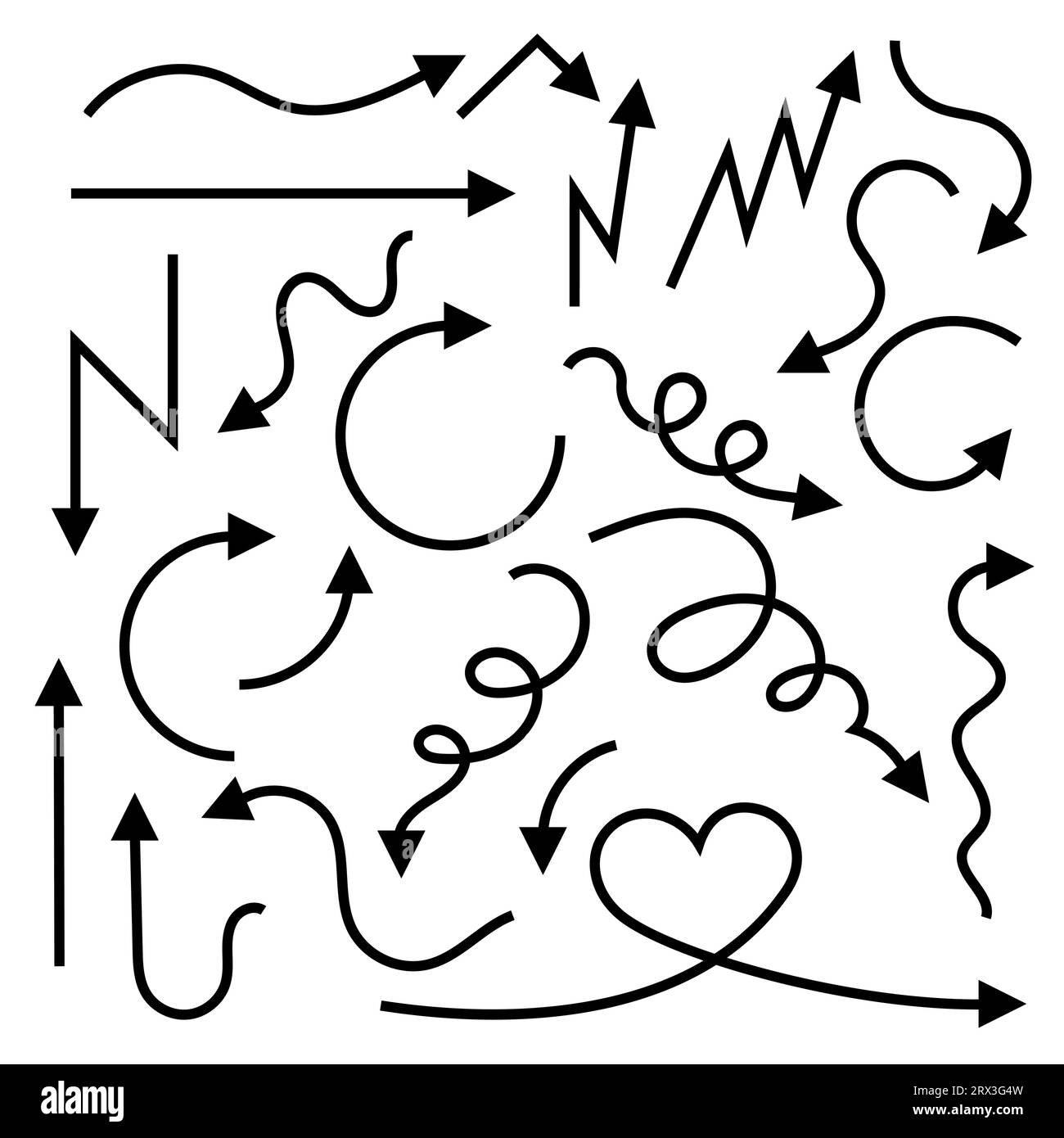 Hand drawn arrows set collection Stock Vector Image & Art - Alamy