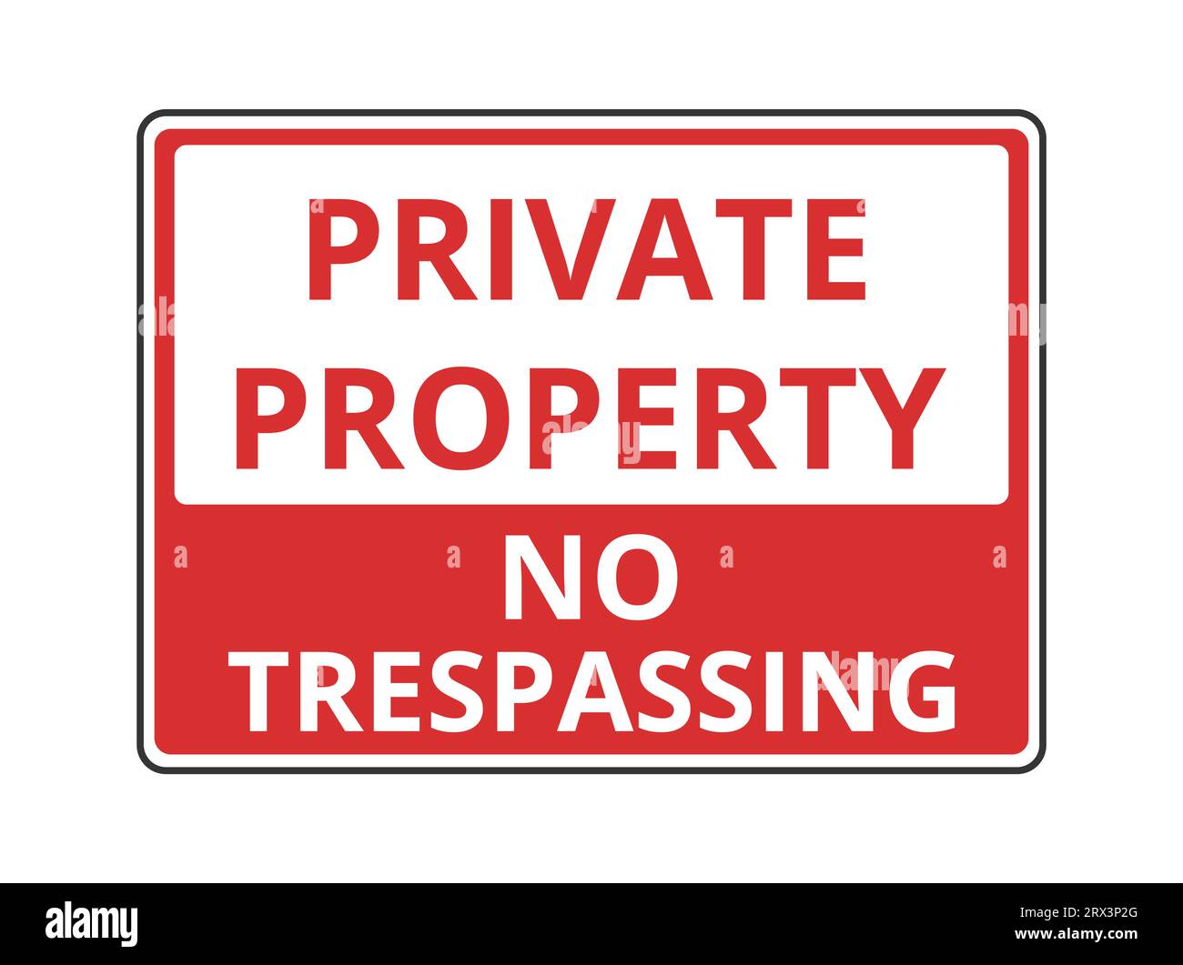 Private no trespassing sign Stock Vector Images - Alamy