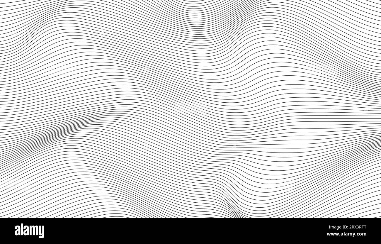 abstract black and white vector wave background Stock Vector Image ...