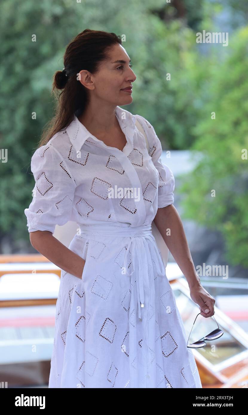 VENICE, ITALY - SEPTEMBER 04: Caterina Murino arrives for the 80th
