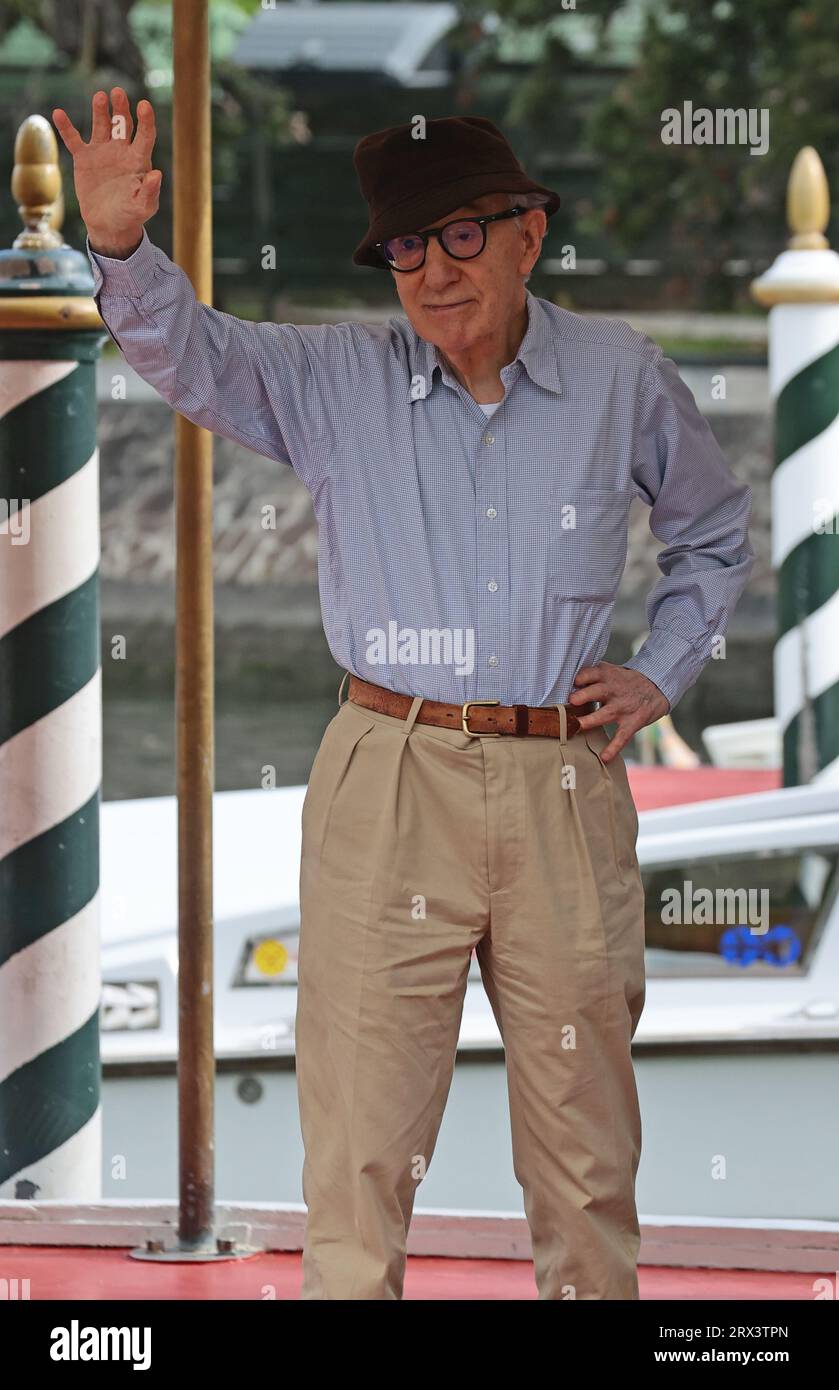 VENICE, ITALY SEPTEMBER 04 Woody Allen arrives for the 80th Venice