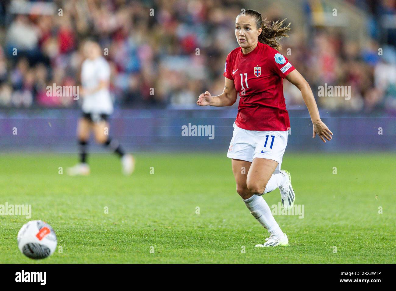 Oslo, Norway 22 September 2023 Guro Reiten of Norway in action during the UEFA Womens Nations League Group A2 match between Norway and Austria held at the Ullevaal Stadion in Oslo, Norway credit: Nigel Waldron/Alamy Live News Stock Photo