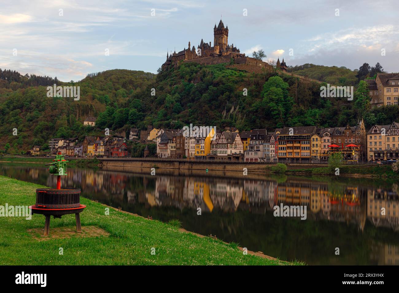 Cochem Castle, Eifel, Rhineland-Palatinate, Mosel River, Germany Stock ...