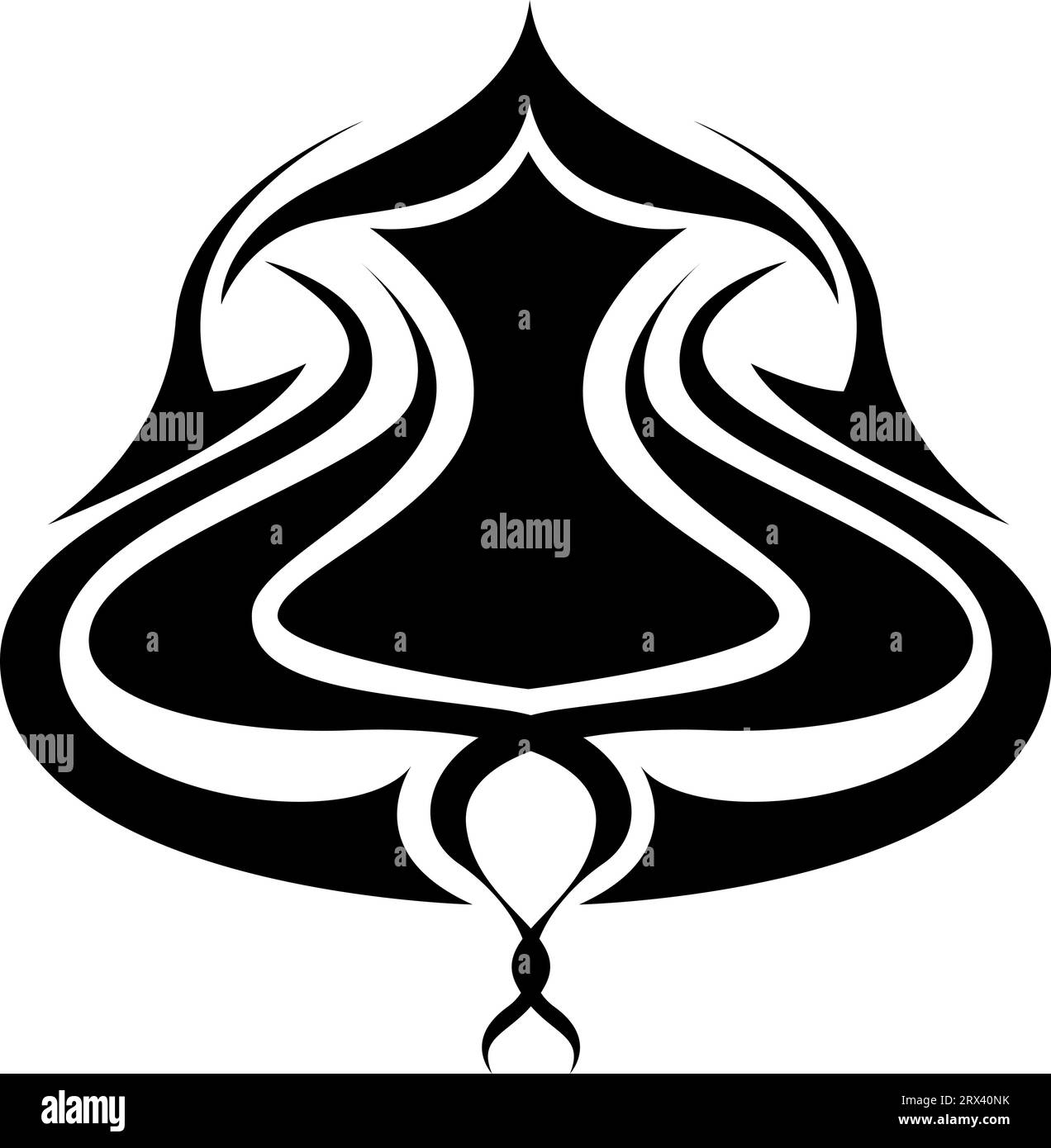 Abstract ornament tattoo, tattoo illustration, vector on a white