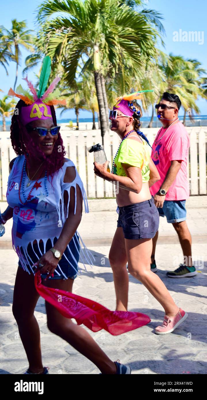 The 2023 San Pedro Town Carnival Parade. Carnival goers enjoying the