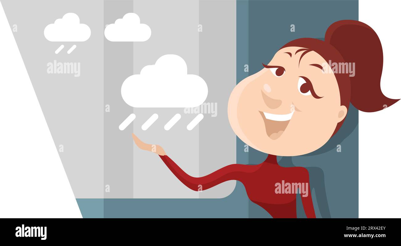 Weather forecast, illustration, vector on a white background. Stock Vector