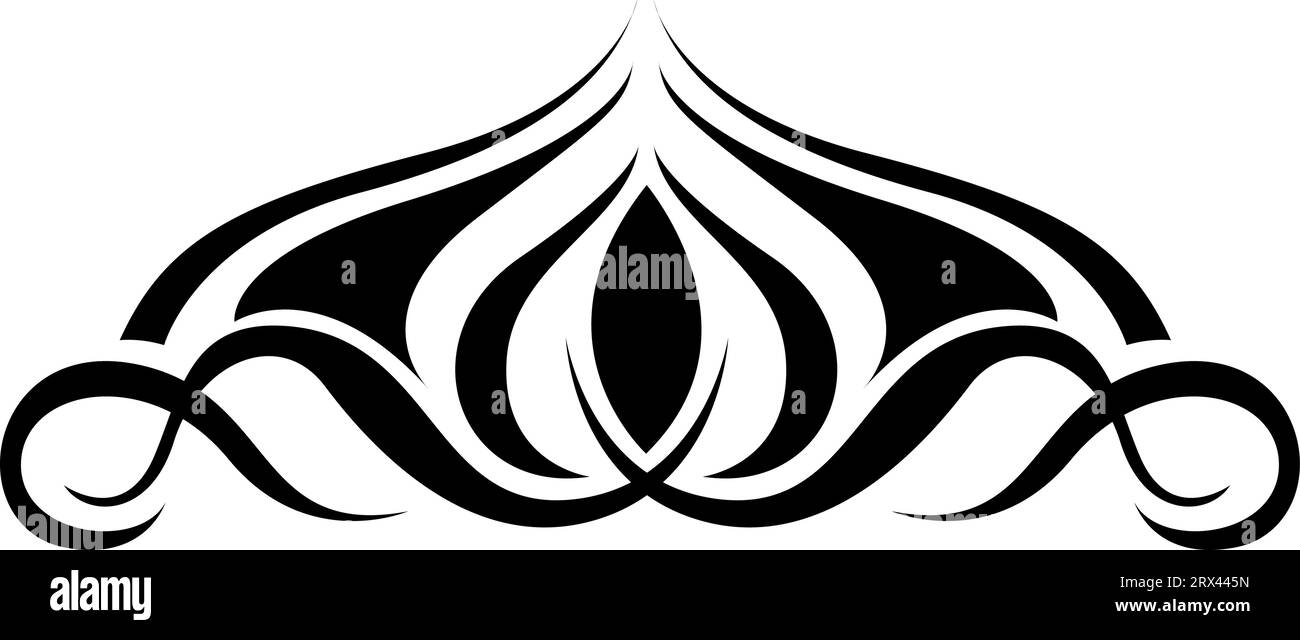 Black abstract tattoo, tattoo illustration, vector on a white ...