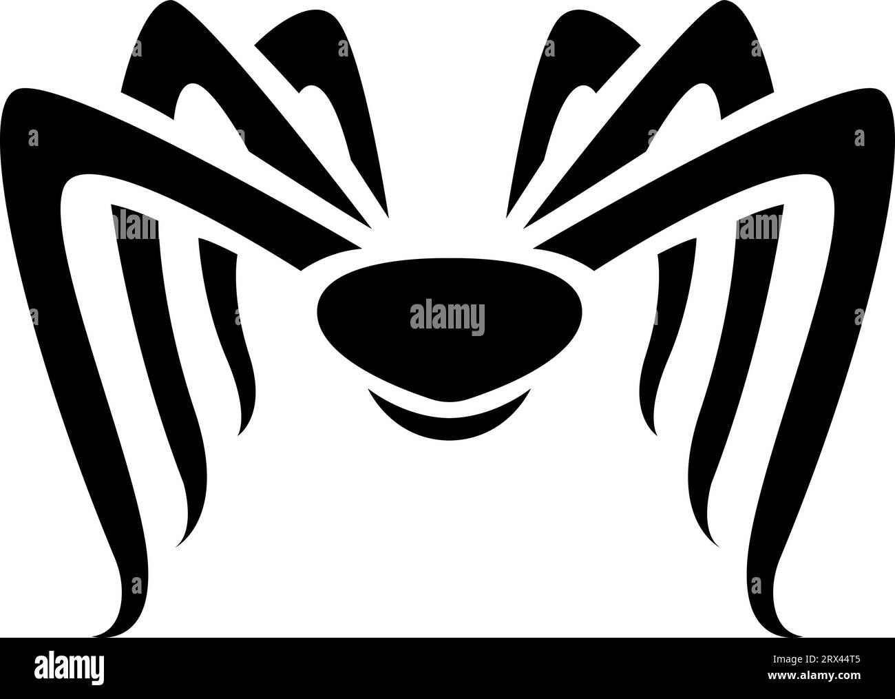 Black spider tattoo, tattoo illustration, vector on a white background. Stock Vector