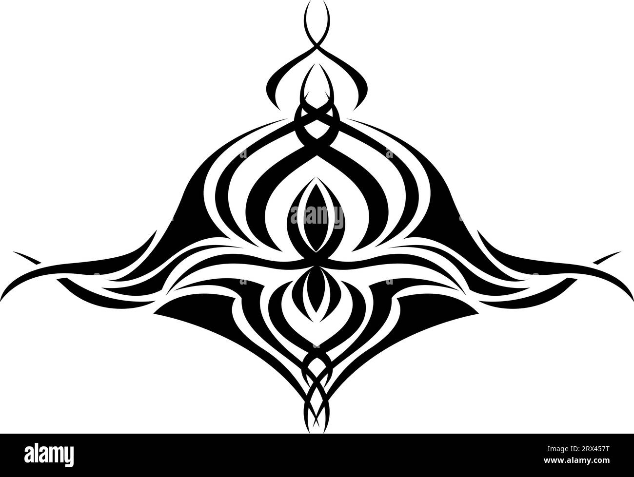 Abstract tattoo design, tattoo illustration, vector on a white ...