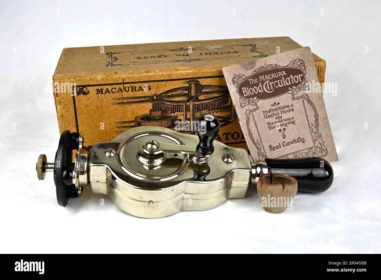 Macaura's blood circulator Designed by Gerald Macaura, Patented 1869 Stock Photo