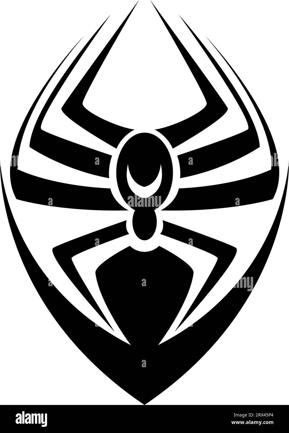 Spider tattoo, tattoo illustration, vector on a white background Stock