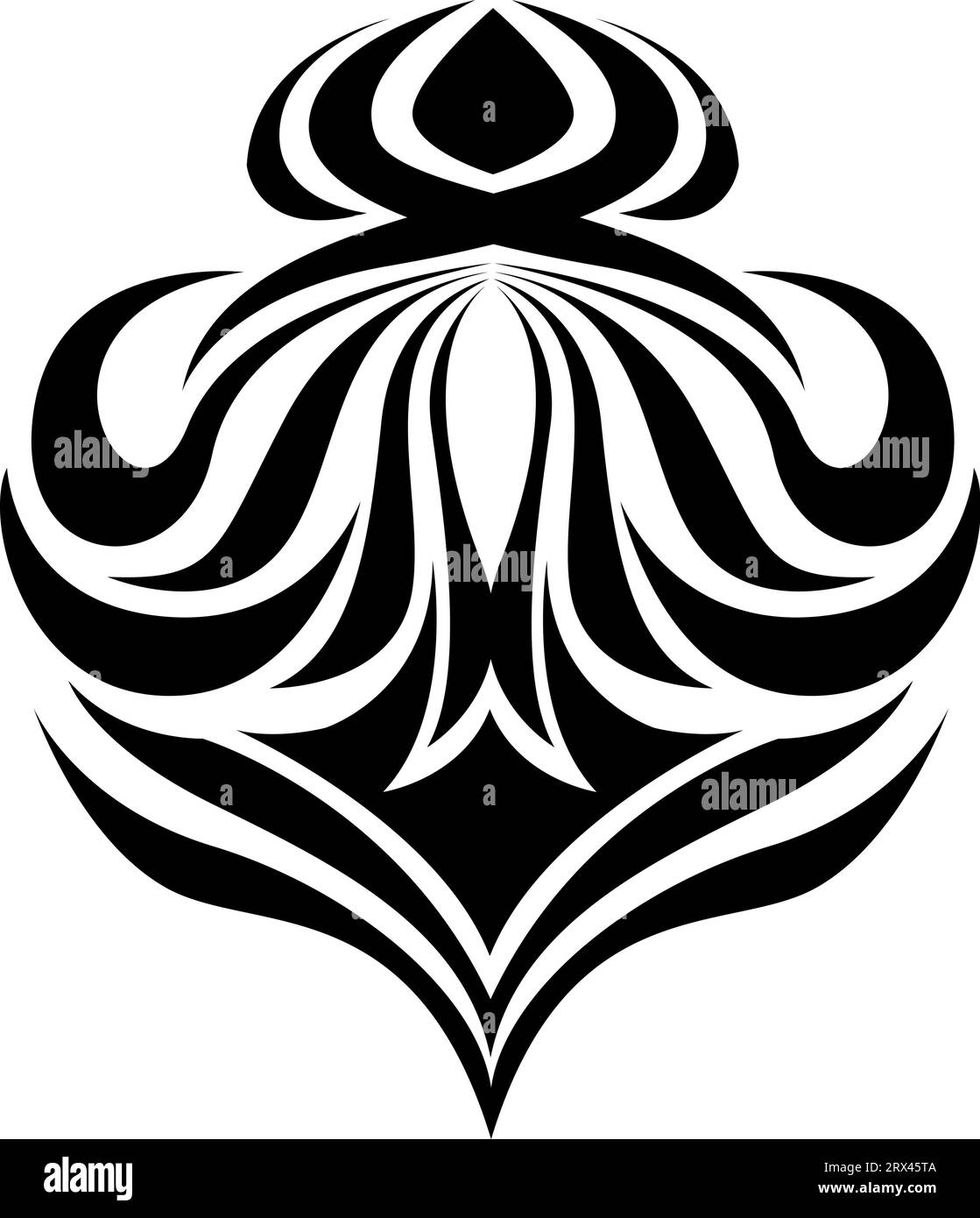 Polynesian tribal tattoo flower design