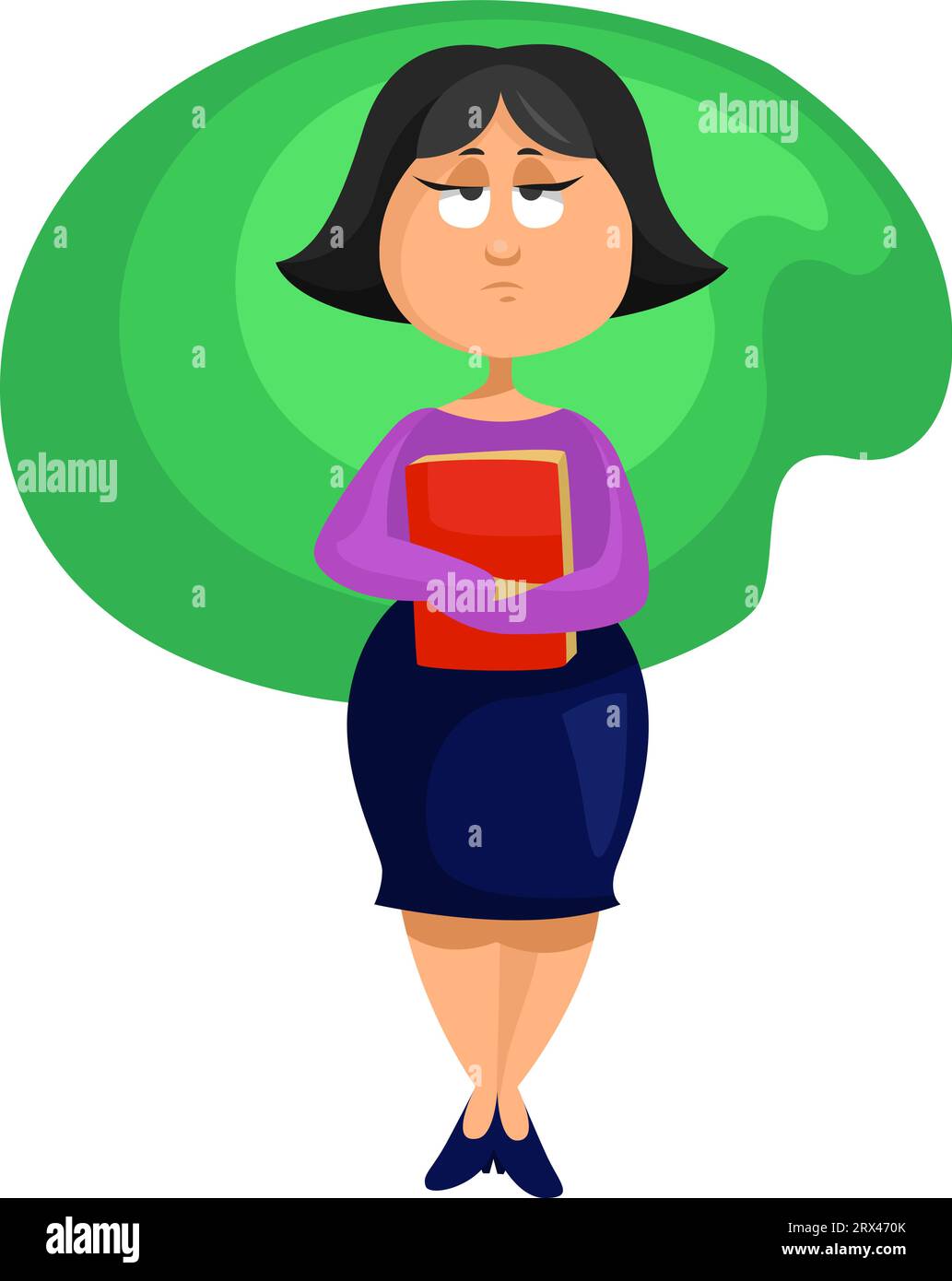 School teacher, illustration, vector on a white background Stock Vector ...