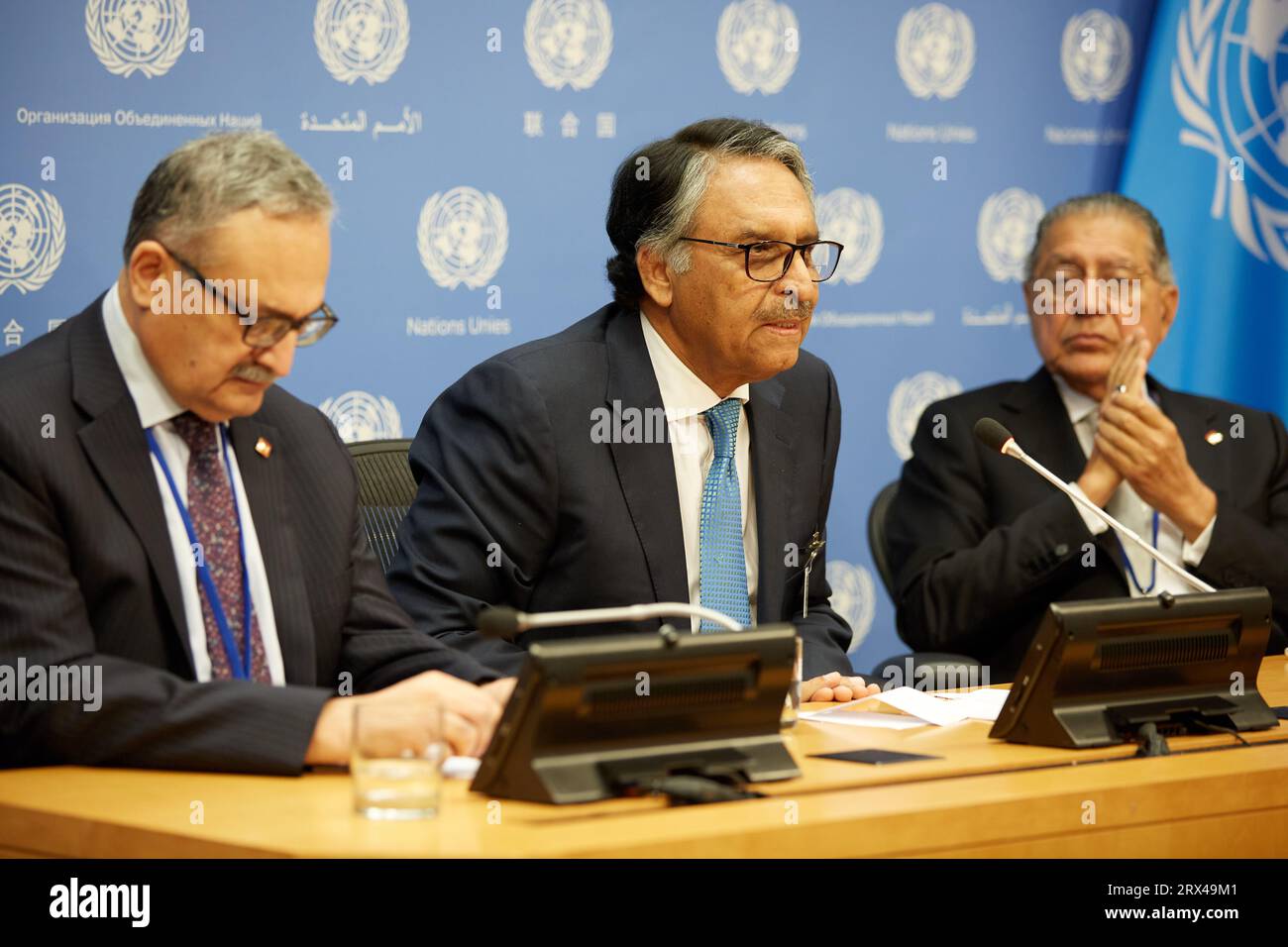 New York, New York, USA. 22nd Sep, 2023. Press Conference by H.E. Ambassador Muhammad Syrus