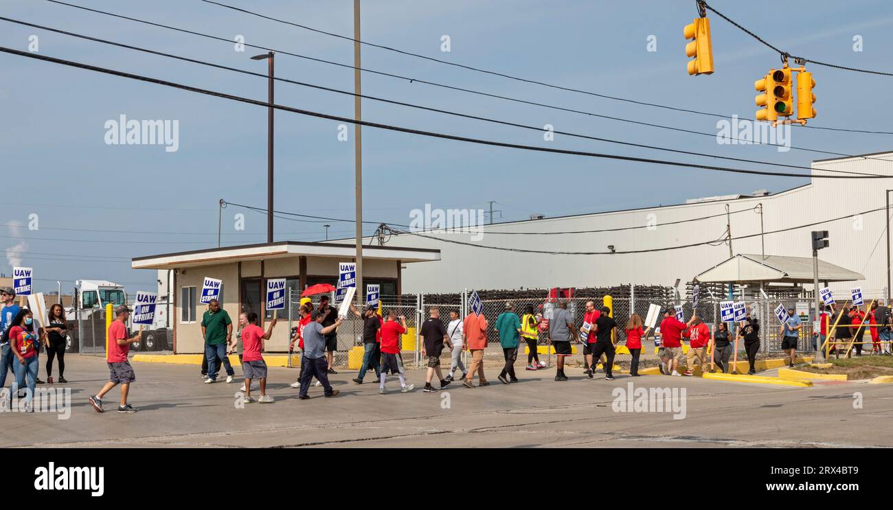 Warren, Michigan, USA. 22nd Sep, 2023. The United Auto Workers