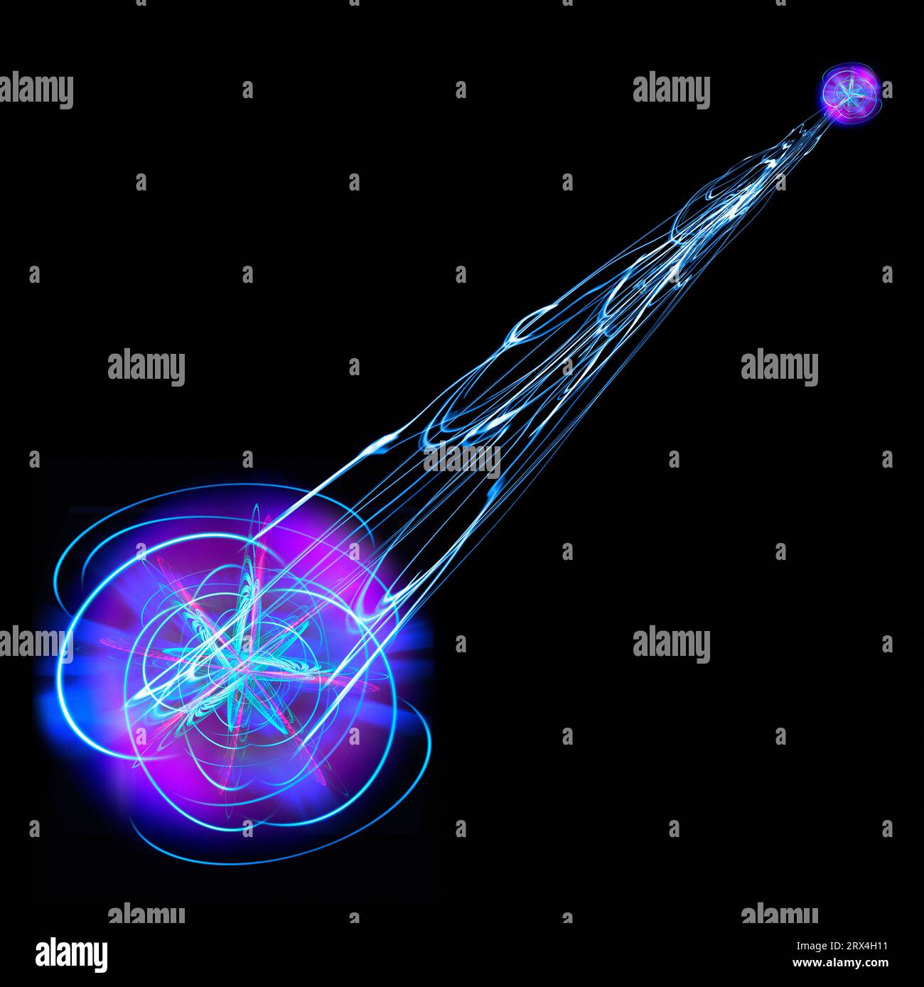Quantum entanglement, conceptual illustration Stock Photo