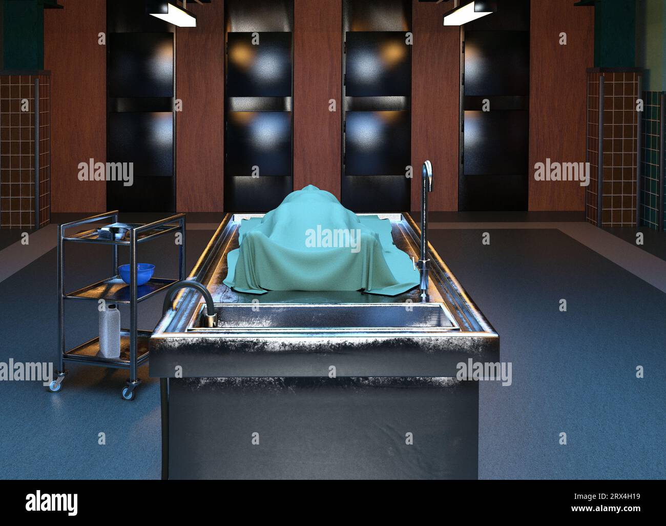 Morgue, illustration Stock Photo