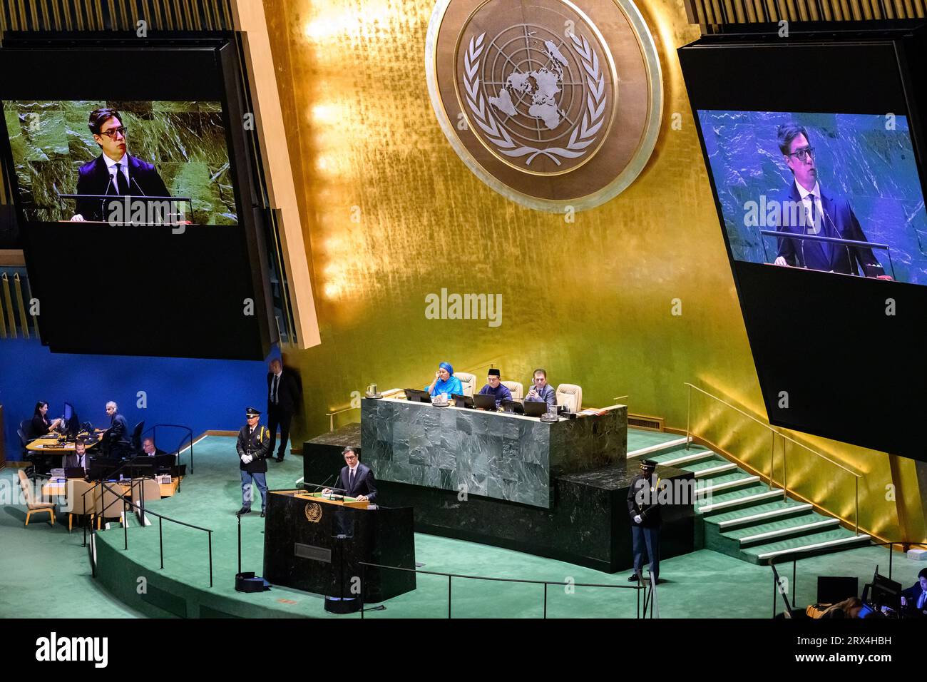 New York, USA. 22nd Sep, 2023. Stevo Pendarovski, President of the