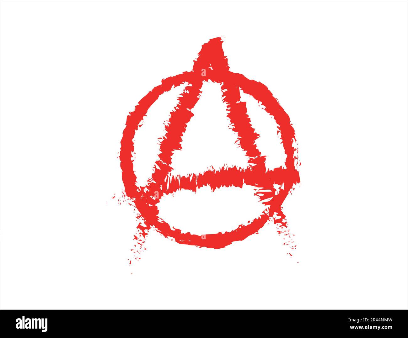 Anarchy symbol silhouette vector art white background Stock Vector