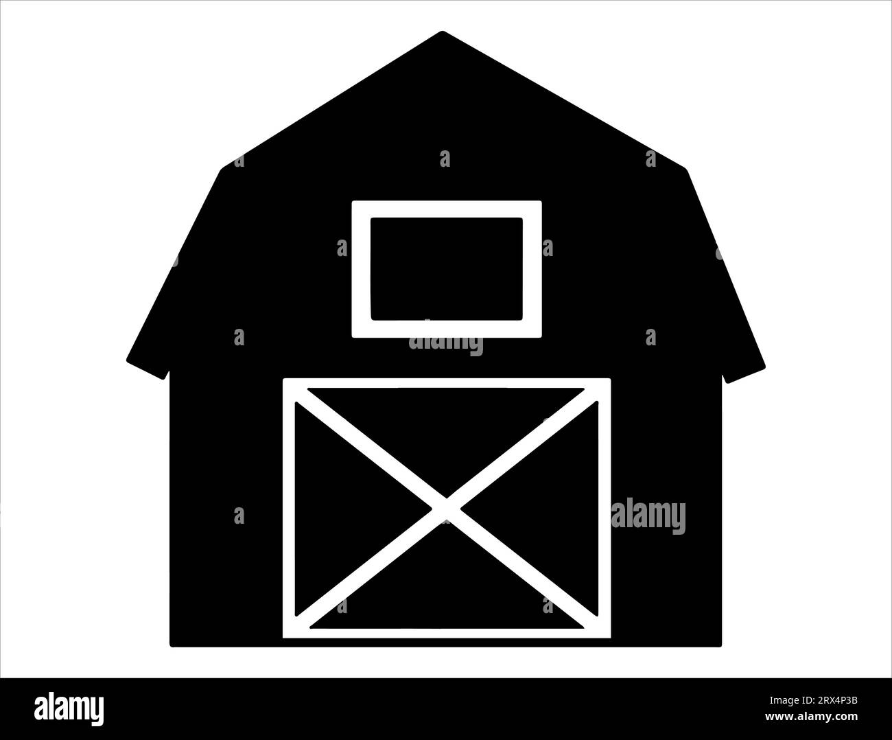 Barn silhouette vector art Stock Vector