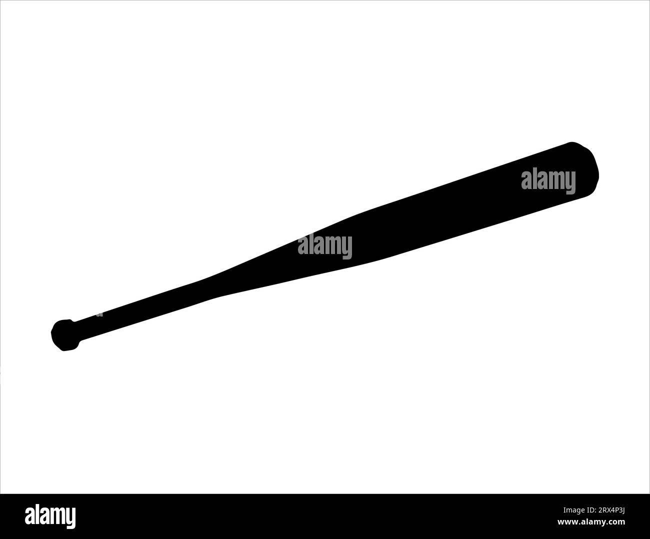 Baseball bat silhouette vector art Stock Vector