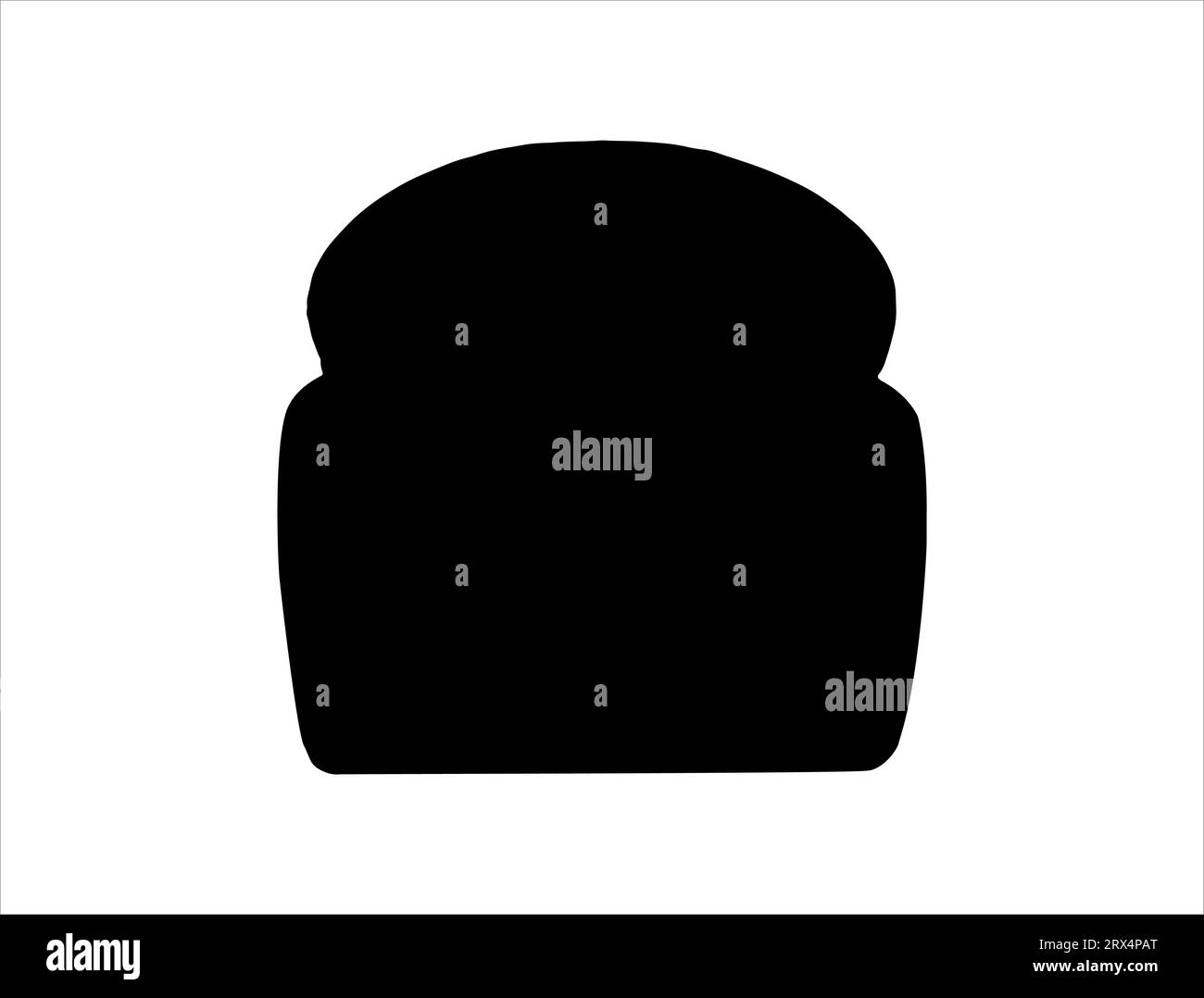 Bread silhouette vector art white background Stock Vector