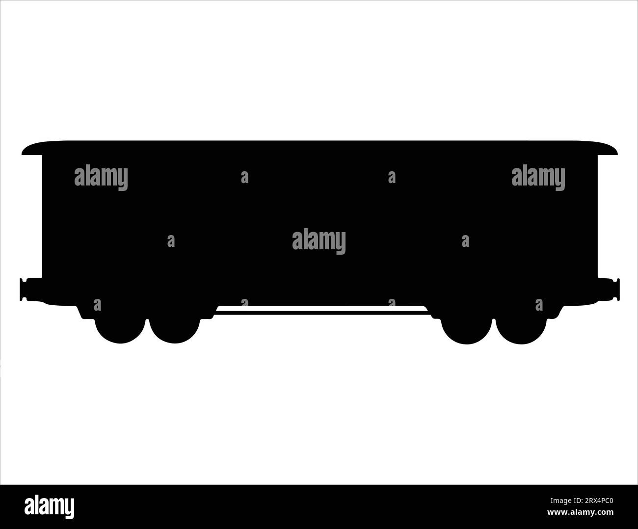 Boxcar silhouette vector art white background Stock Vector