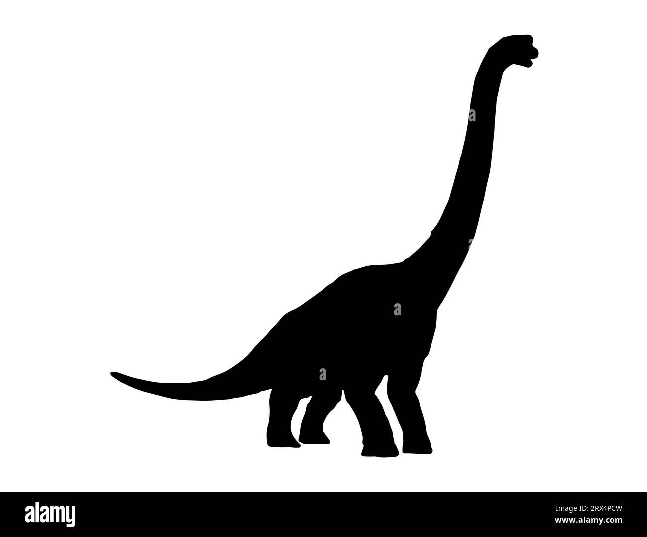 Brachiosaurus silhouette vector art Stock Vector