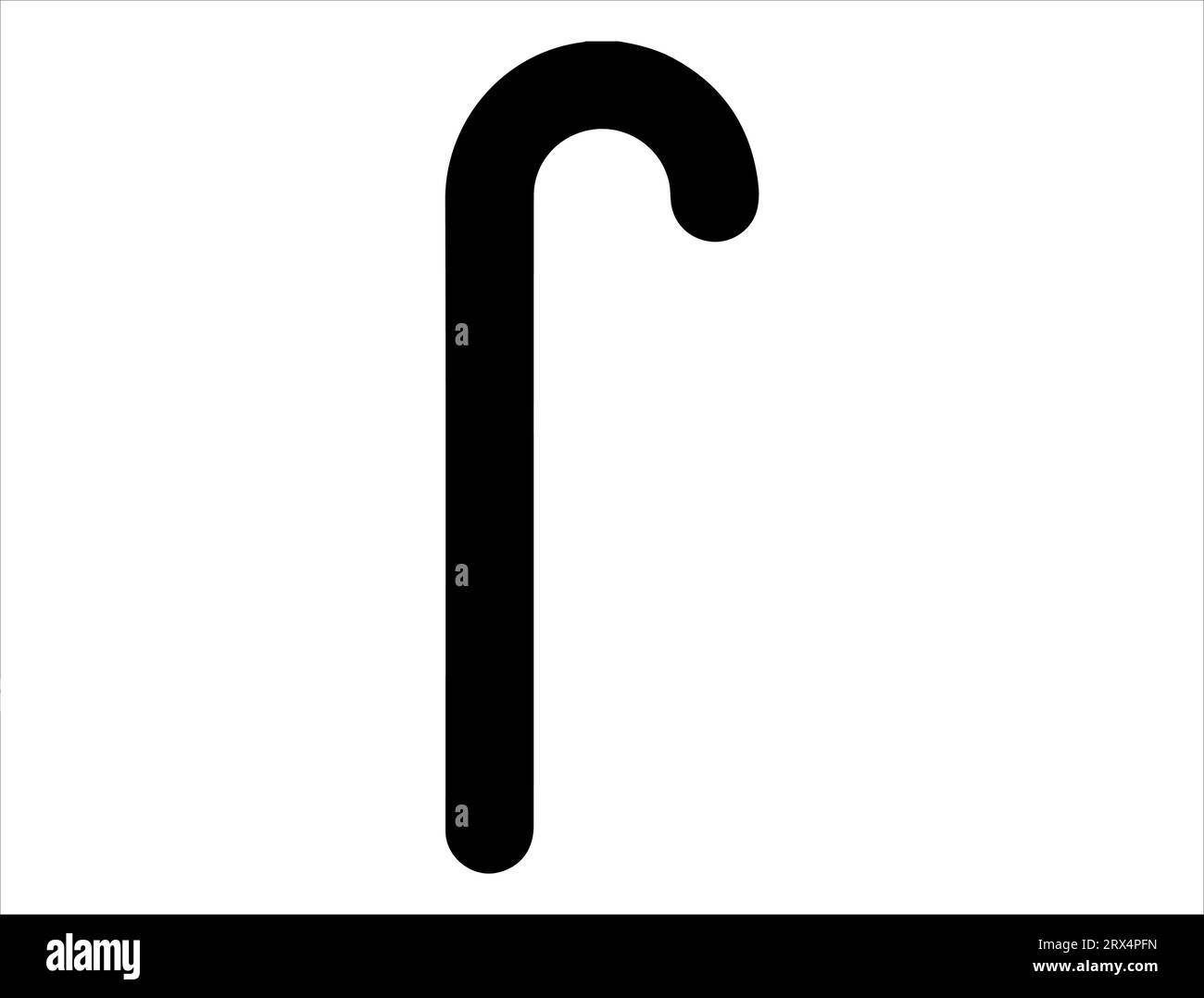 Candy cane silhouette vector art white background Stock Vector