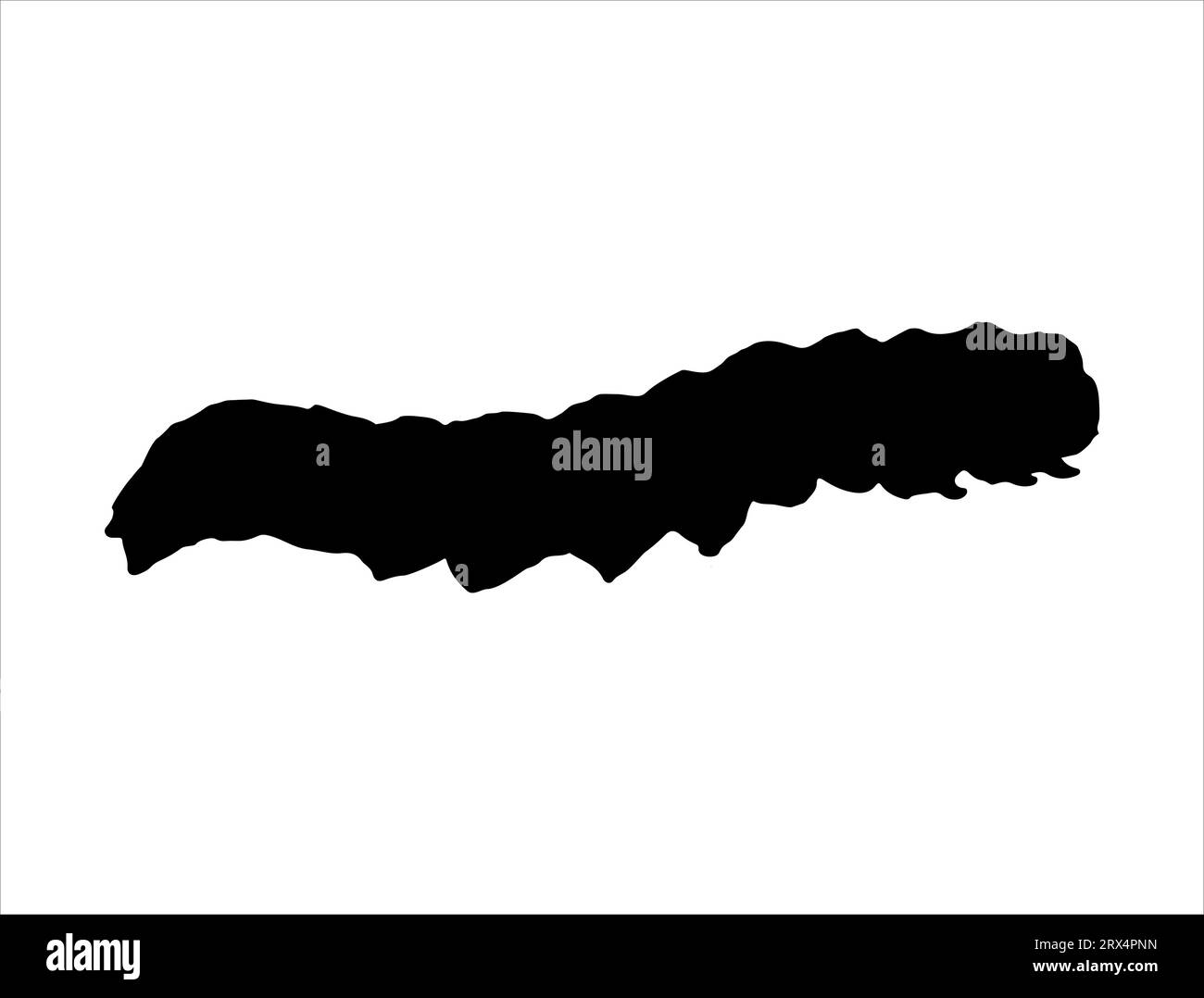 Caterpillar silhouette vector art white background Stock Vector