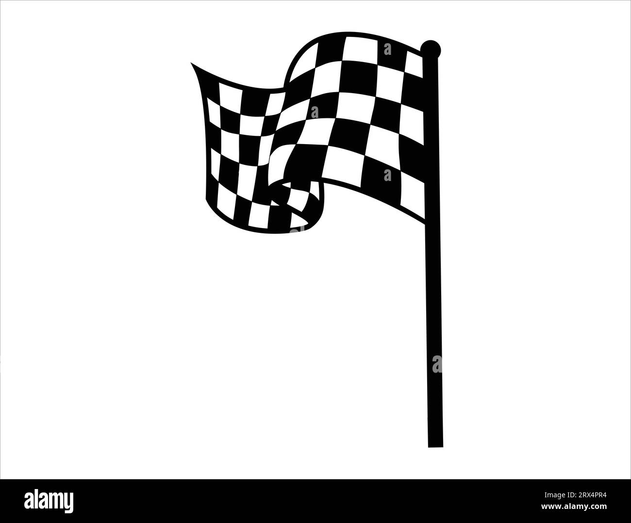 Checkered flag silhouette vector white background Stock Vector Image ...