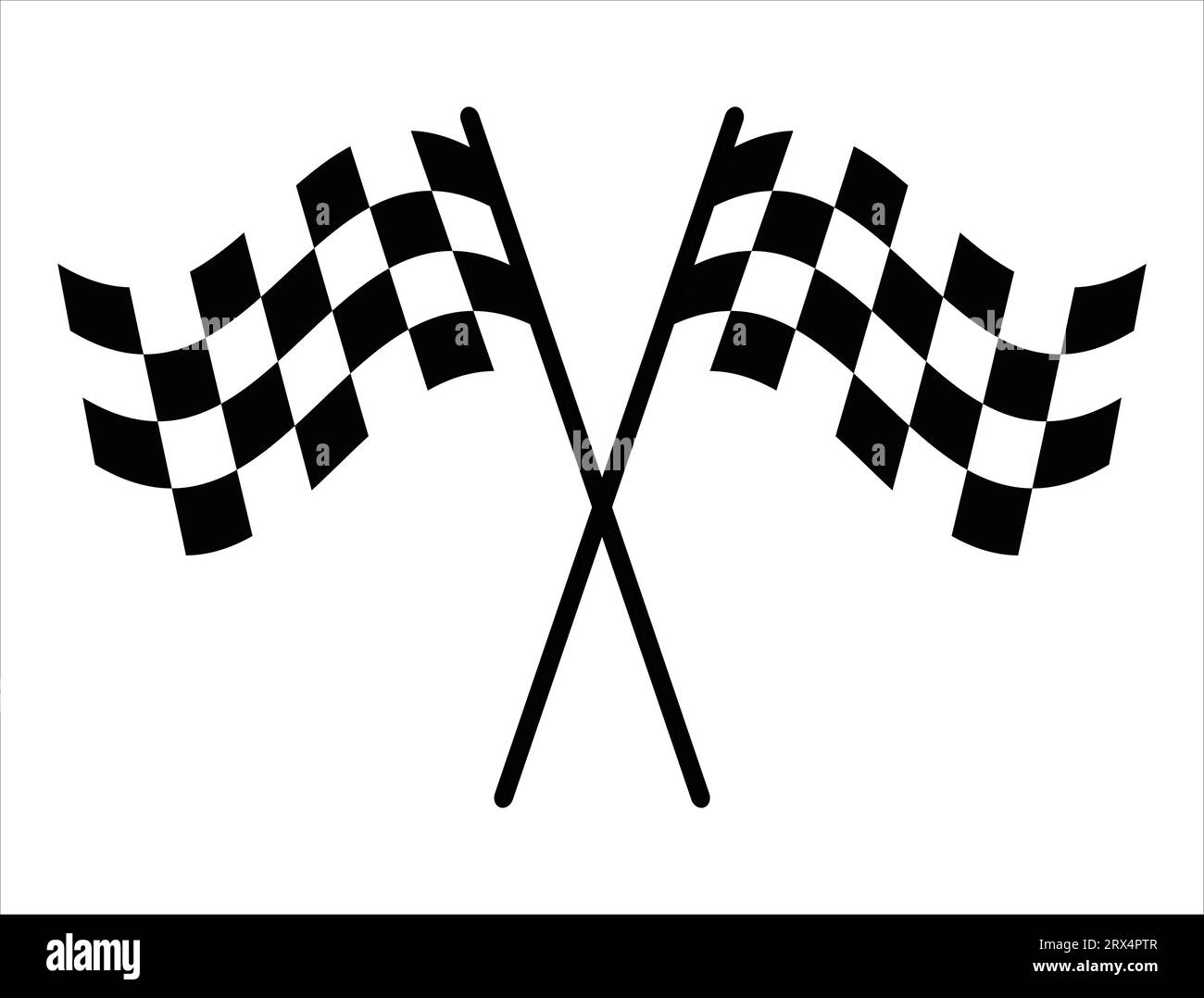 Checkered flag silhouette vector white background Stock Vector Image ...