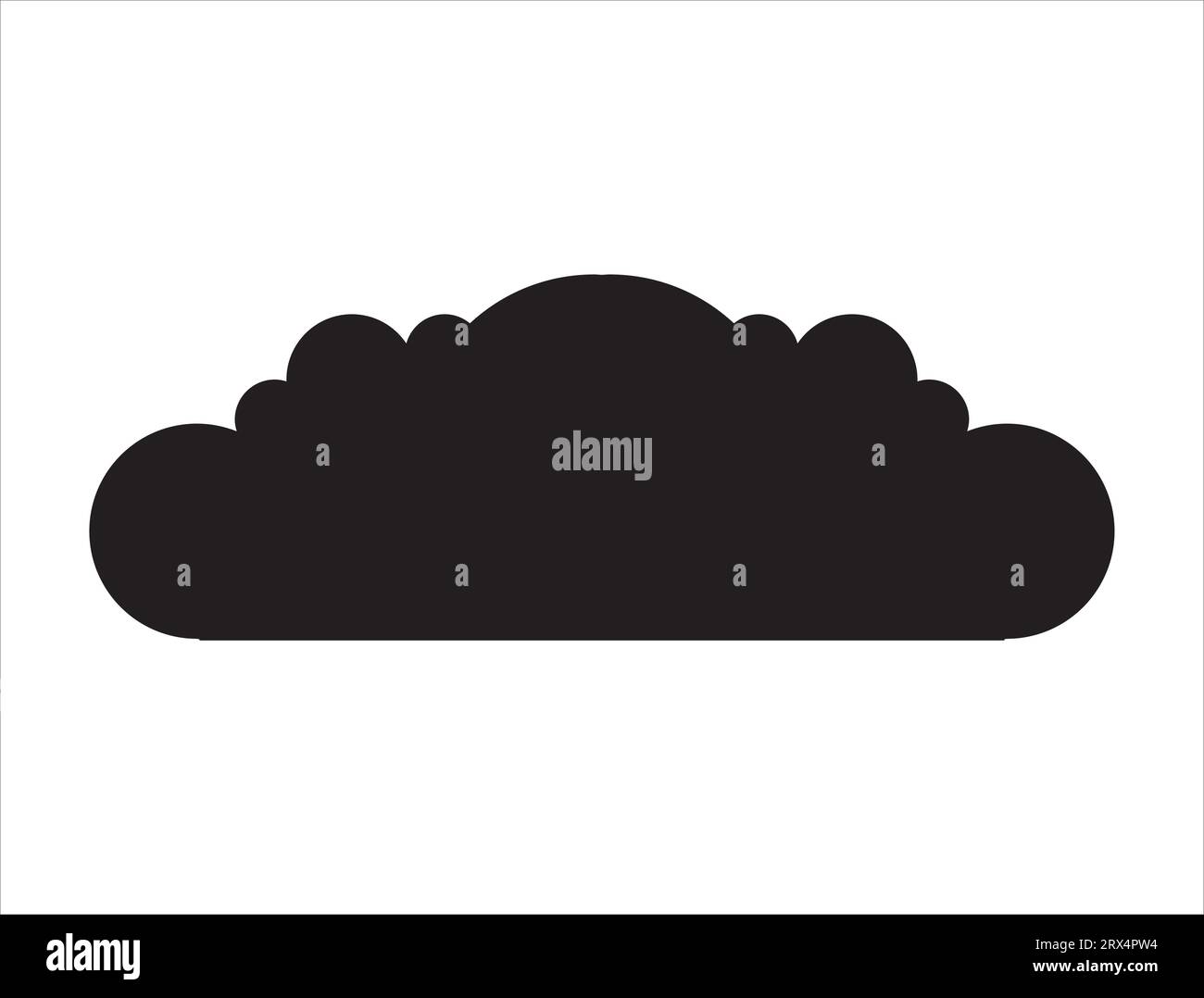 Cloud silhouette vector art white background Stock Vector