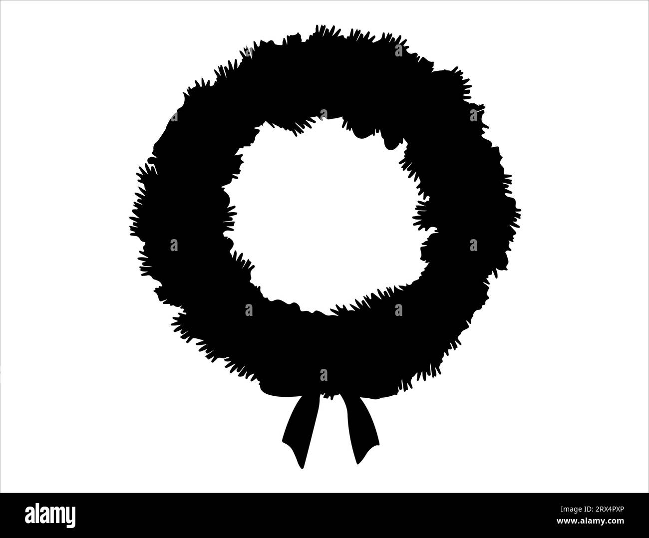 Christmas wreath silhouette vector art Stock Vector Image & Art - Alamy